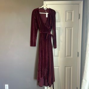 Baltic Born velvet wrap dress size 2x in vintage rose